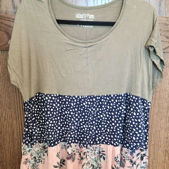 Latched Mama Tops - Latched Mama Flowy Tiered NURSING Top